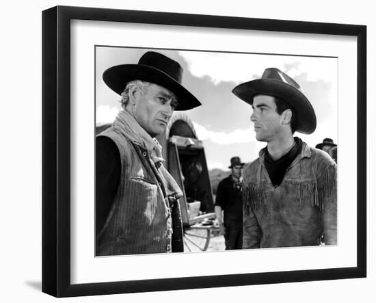 Red River, John Wayne, Montgomery Clift, 1948-null-Framed Photo