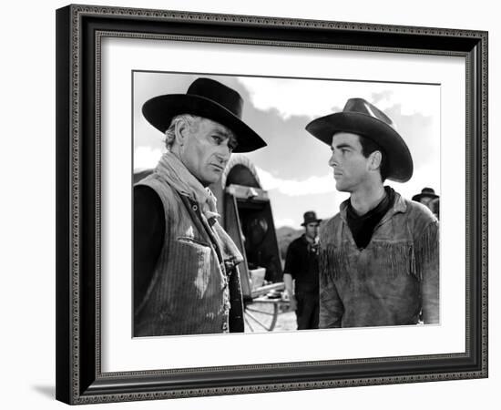 Red River, John Wayne, Montgomery Clift, 1948-null-Framed Photo