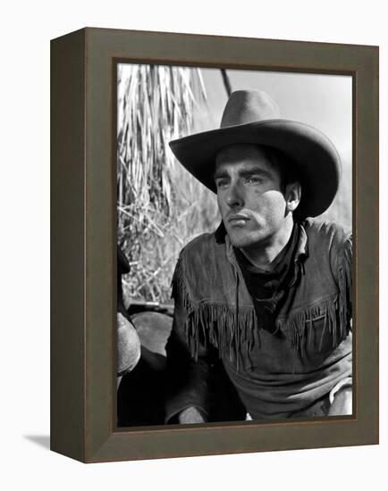 Red River, Montgomery Clift, 1948-null-Framed Stretched Canvas