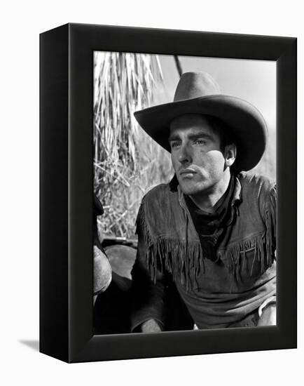 Red River, Montgomery Clift, 1948-null-Framed Stretched Canvas