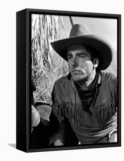 Red River, Montgomery Clift, 1948-null-Framed Stretched Canvas