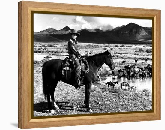 Red River, Montgomery Clift, 1948-null-Framed Stretched Canvas