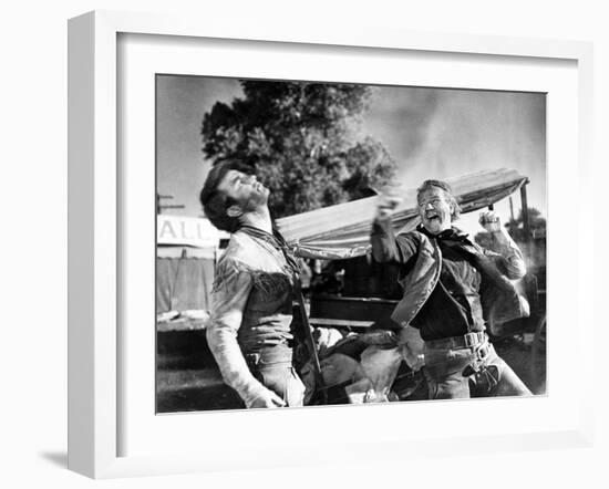 Red River, Montgomery Clift, John Wayne, 1948-null-Framed Photo