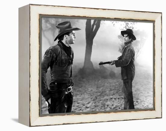 Red River, Montgomery Clift, Noah Beery Jr., 1948-null-Framed Stretched Canvas