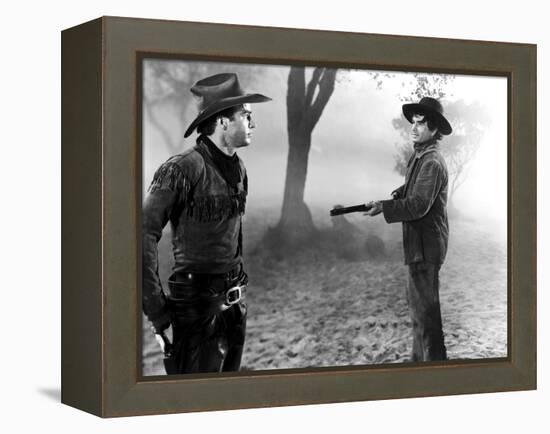 Red River, Montgomery Clift, Noah Beery Jr., 1948-null-Framed Stretched Canvas