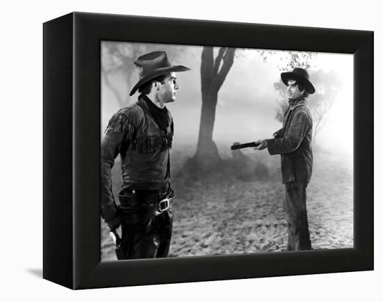 Red River, Montgomery Clift, Noah Beery Jr., 1948-null-Framed Stretched Canvas