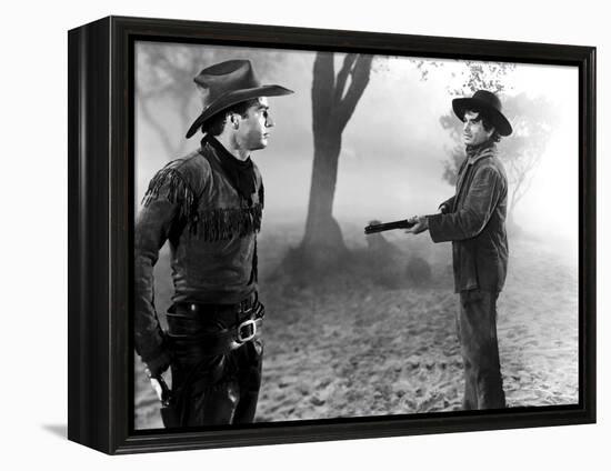 Red River, Montgomery Clift, Noah Beery Jr., 1948-null-Framed Stretched Canvas