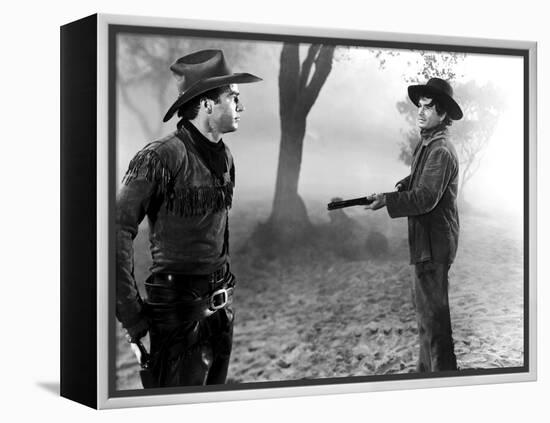 Red River, Montgomery Clift, Noah Beery Jr., 1948-null-Framed Stretched Canvas