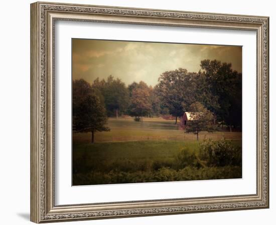 Red Roadside Barn-Jai Johnson-Framed Giclee Print