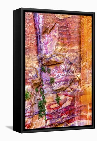 Red Rock Abstract, Petra, Jordan-William Perry-Framed Premier Image Canvas