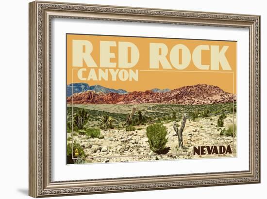 Red Rock Canyon - Las Vegas, Nevada-Lantern Press-Framed Art Print