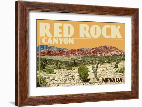 Red Rock Canyon - Las Vegas, Nevada-Lantern Press-Framed Art Print