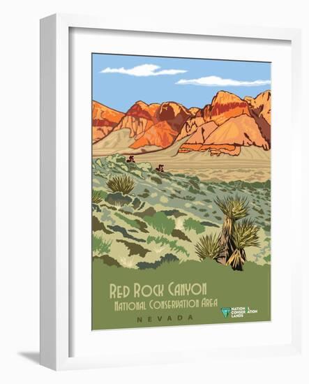 Red Rock Canyon National Conservation Area-Bureau of Land Management-Framed Art Print