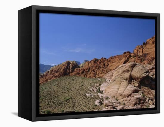 Red Rock Canyon, Spring Mountains, Mojave Desert, Near Las Vegas, Nevada, USA-Fraser Hall-Framed Premier Image Canvas