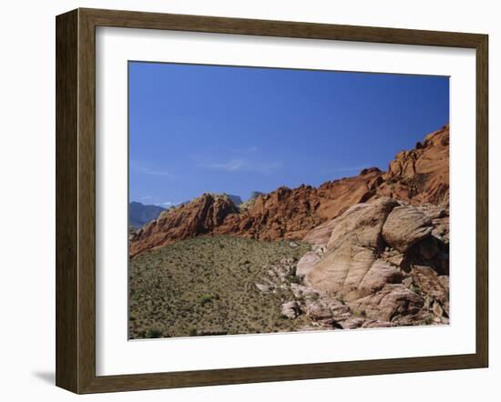 Red Rock Canyon, Spring Mountains, Mojave Desert, Near Las Vegas, Nevada, USA-Fraser Hall-Framed Photographic Print