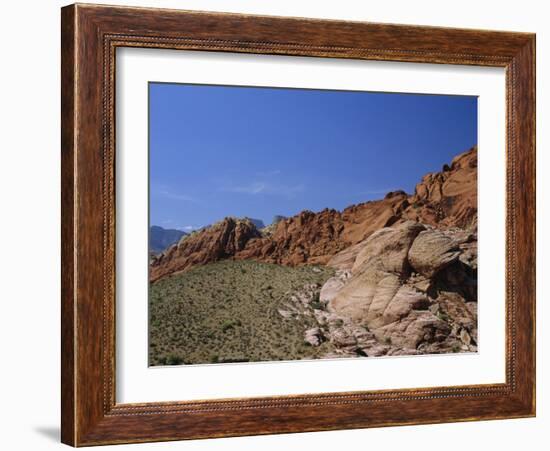 Red Rock Canyon, Spring Mountains, Mojave Desert, Near Las Vegas, Nevada, USA-Fraser Hall-Framed Photographic Print