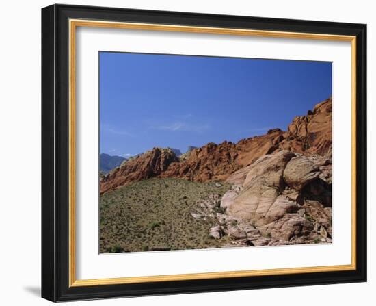 Red Rock Canyon, Spring Mountains, Mojave Desert, Near Las Vegas, Nevada, USA-Fraser Hall-Framed Photographic Print