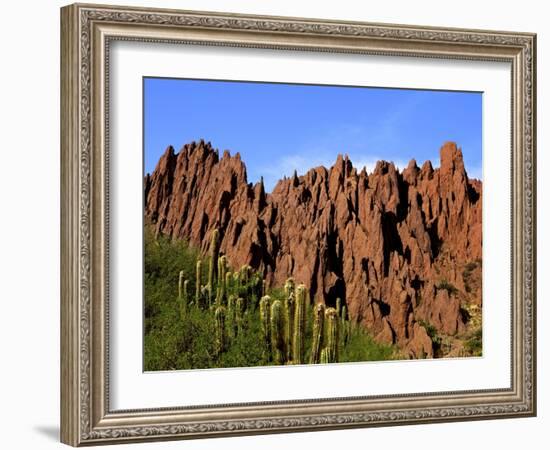 Red Rock Formations in the Canon del Inca, Tupiza Chichas Range, Andes, Southwestern Bolivia-Simon Montgomery-Framed Photographic Print