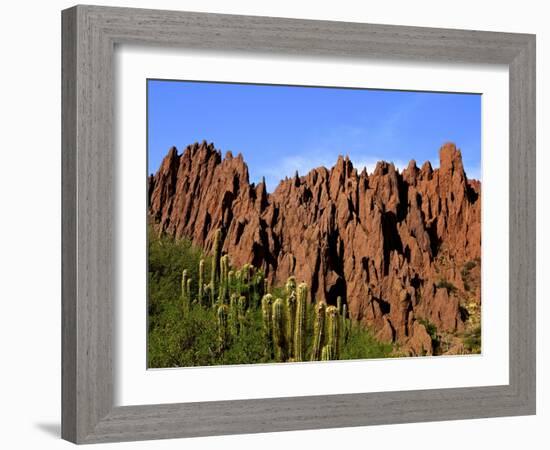 Red Rock Formations in the Canon del Inca, Tupiza Chichas Range, Andes, Southwestern Bolivia-Simon Montgomery-Framed Photographic Print