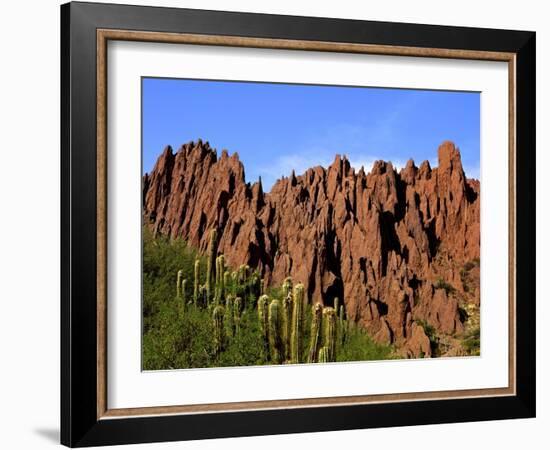 Red Rock Formations in the Canon del Inca, Tupiza Chichas Range, Andes, Southwestern Bolivia-Simon Montgomery-Framed Photographic Print