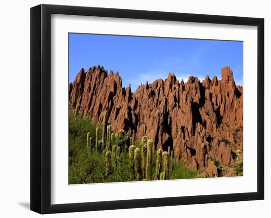 Red Rock Formations in the Canon del Inca, Tupiza Chichas Range, Andes, Southwestern Bolivia-Simon Montgomery-Framed Photographic Print