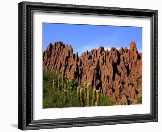 Red Rock Formations in the Canon del Inca, Tupiza Chichas Range, Andes, Southwestern Bolivia-Simon Montgomery-Framed Photographic Print