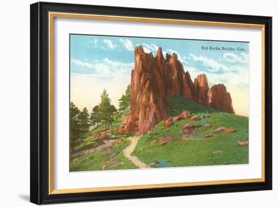 Red Rocks, Boulder, Colorado-null-Framed Art Print