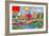 Red Roof Cottage Landscape-Howie Green-Framed Giclee Print