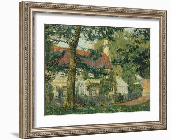 Red-Roofed Cottage, c.1909-1910-Spencer Frederick Gore-Framed Giclee Print