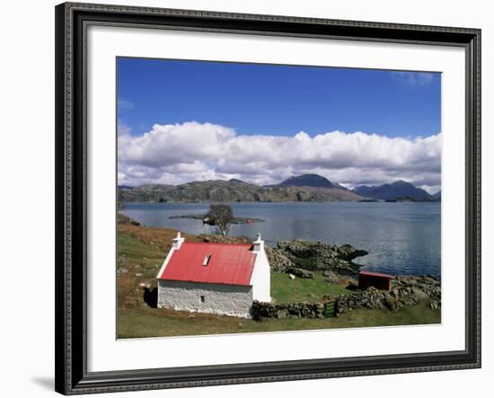 Red Roofed Cottage, Loch Torridon, Wester Ross, Highlands, Scotland, United Kingdom-Neale Clarke-Framed Photographic Print