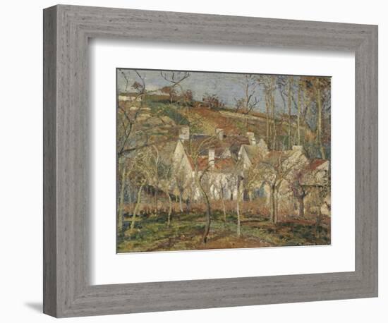 Red Roofs, Corner of a Village, Winter, 1877-Camille Pissarro-Framed Giclee Print