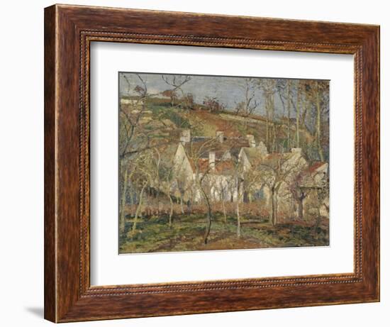 Red Roofs, Corner of a Village, Winter, 1877-Camille Pissarro-Framed Giclee Print
