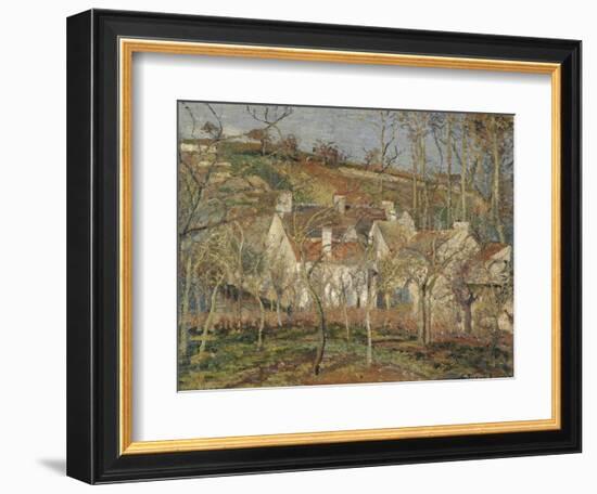 Red Roofs, Corner of a Village, Winter, 1877-Camille Pissarro-Framed Giclee Print