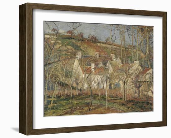 Red Roofs, Corner of a Village, Winter, 1877-Camille Pissarro-Framed Giclee Print