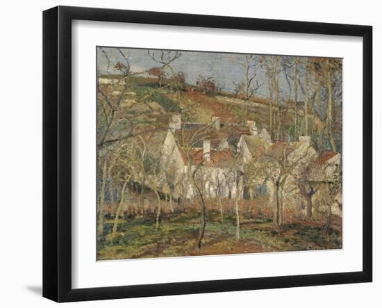 Red Roofs, Corner of a Village, Winter, 1877-Camille Pissarro-Framed Giclee Print