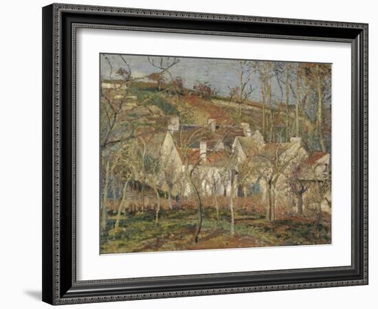 Red Roofs, Corner of a Village, Winter, 1877-Camille Pissarro-Framed Giclee Print