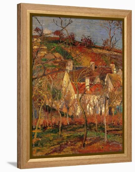 Red Roofs, Corner of a Village, Winter-Camille Pissarro-Framed Premier Image Canvas