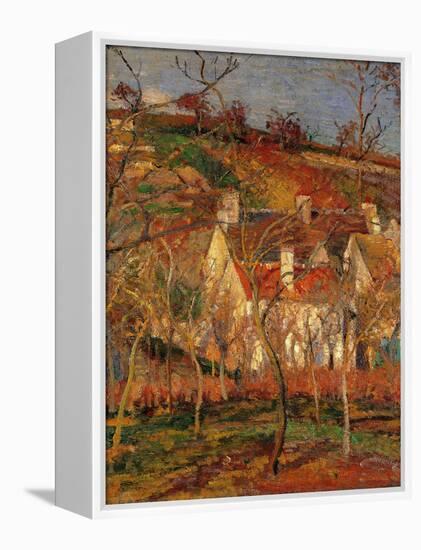 Red Roofs, Corner of a Village, Winter-Camille Pissarro-Framed Premier Image Canvas