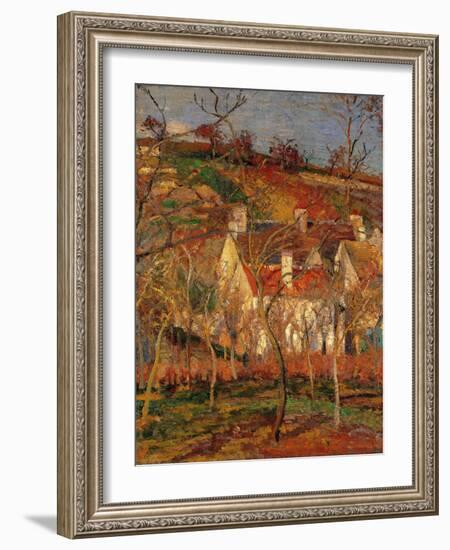 Red Roofs, Corner of a Village, Winter-Camille Pissarro-Framed Giclee Print