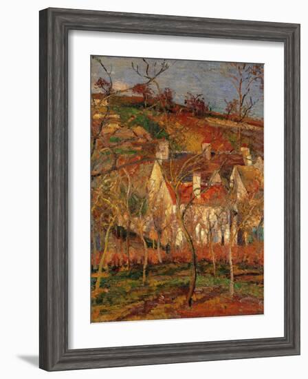 Red Roofs, Corner of a Village, Winter-Camille Pissarro-Framed Giclee Print