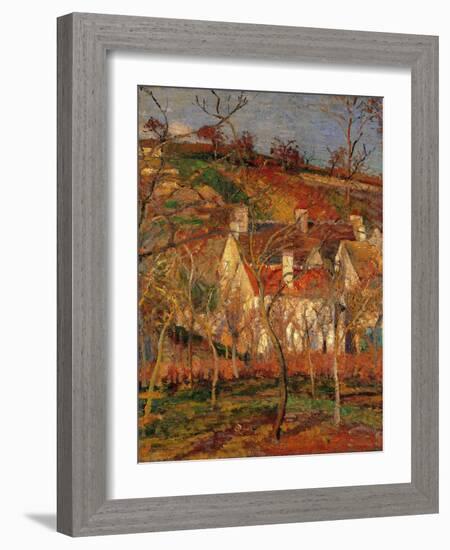 Red Roofs, Corner of a Village, Winter-Camille Pissarro-Framed Giclee Print