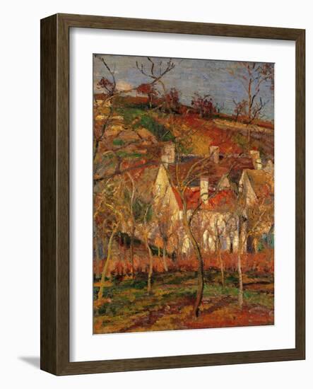 Red Roofs, Corner of a Village, Winter-Camille Pissarro-Framed Giclee Print