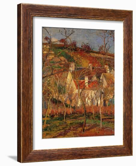 Red Roofs, Corner of a Village, Winter-Camille Pissarro-Framed Giclee Print