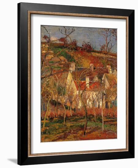 Red Roofs, Corner of a Village, Winter-Camille Pissarro-Framed Giclee Print