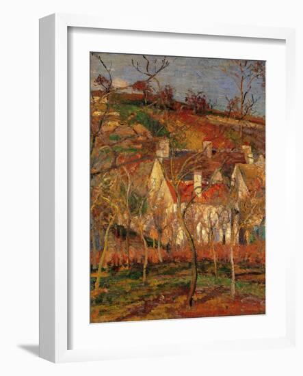 Red Roofs, Corner of a Village, Winter-Camille Pissarro-Framed Giclee Print