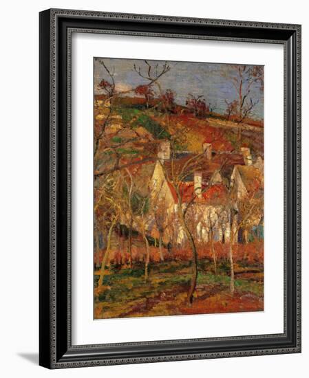 Red Roofs, Corner of a Village, Winter-Camille Pissarro-Framed Giclee Print