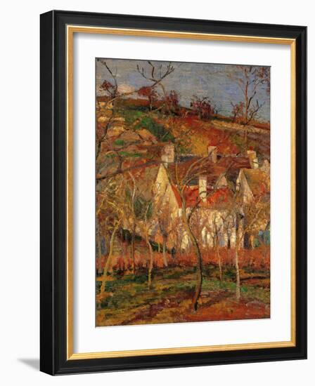 Red Roofs, Corner of a Village, Winter-Camille Pissarro-Framed Giclee Print