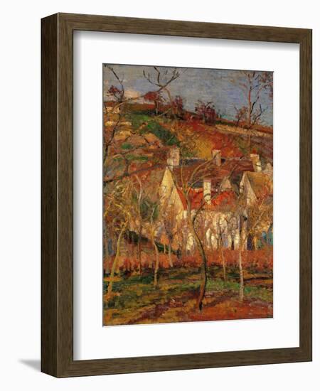 Red Roofs, Corner of a Village, Winter-Camille Pissarro-Framed Giclee Print