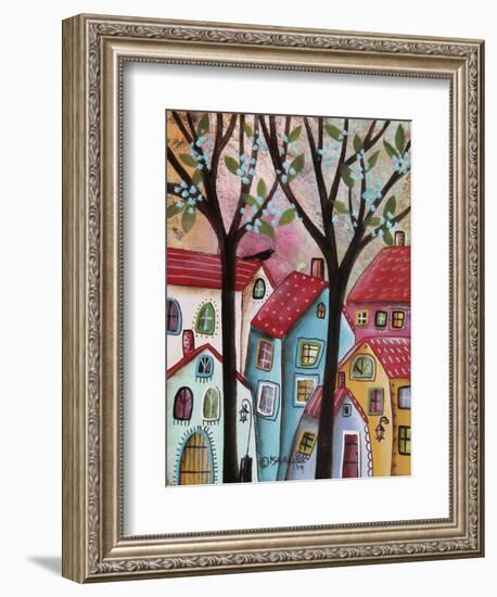 Red Roofs-Karla Gerard-Framed Premium Giclee Print