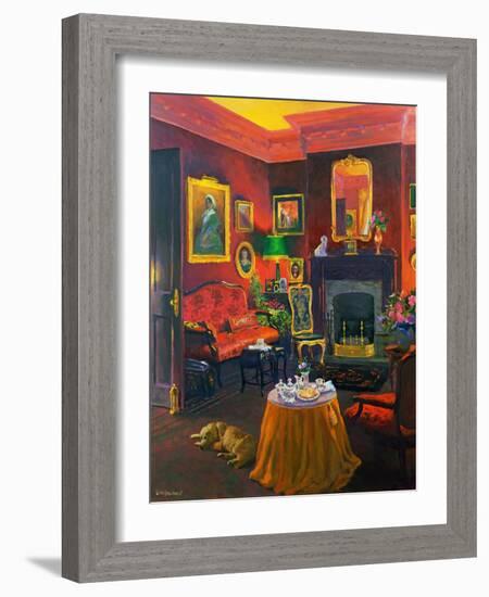 Red Room (Victorian Style) (Oil on Board)-William Ireland-Framed Giclee Print